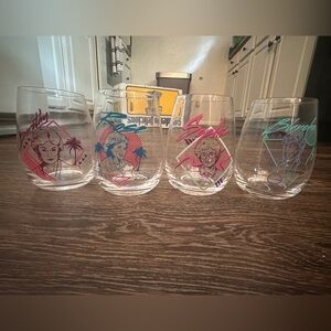Golden Girls Set of 4 Stemless Wine Glasses